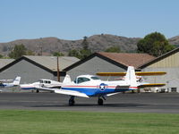 N91689 @ SZP - 1946 North American NAVION, Continental E-225 upgrade, many mods, newly refinished, landing roll Rwy 22 - by Doug Robertson