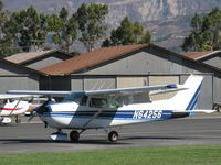 N64256 @ SZP - 1975 Cessna 172M SKYHAWK, Lycoming O-320-E2D 150 Hp, landing roll Rwy 22 - by Doug Robertson
