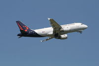 OO-SSU @ EBBR - Flight SN3619 is climbing from RWY 07R - by Daniel Vanderauwera