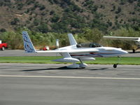 N86JP @ SZP - 1986 Potter LONG EZE canard, Lycoming O-235 115 Hp pusher, long range tanks, takeoff roll Rwy 22 (nose wheel retractable) - by Doug Robertson