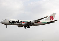 LX-KCV @ LEBL - Landing rwy 25R in Cargolux Italia titles - by Shunn311