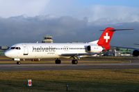 HB-JVF @ EGCC - Swiss fokker on threshold 23L - by dragonman