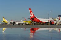 D-ABAS @ LOWW - Air Berlin Boeing 737-800 - reflection - by Dietmar Schreiber - VAP