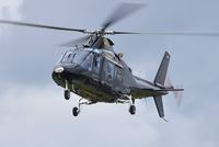 G-TELY @ EGFH - Visiting Agusta A109 operated by Castle Air Ltd. - by Roger Winser
