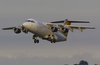 SE-DJR @ EGSH - Climbing away in the last light of day.