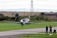 G-BWUE @ BREIGHTON - Very low flypast on departure to Duxford and a new owner on that very dark morning