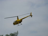 N7523T @ SZP - 2004 Robinson R44 RAVEN II, Lycoming O-540 derated to 245 Hp for 5 minutes, 205 Hp continuous, refinished-color me sold, departure - by Doug Robertson