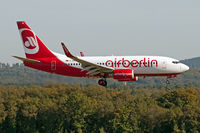 D-AHXF @ EDDK - TUIfly D-AHXF wetleased to Air Berlin in full AB new c/s short finals Rwy14L at CGN. Built in 2007, MSN 35136/2465 - by Thomas M. Spitzner