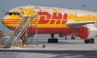 OO-DLE @ EDDP - On a cold and sunny day at DHL Air Hub Leipzig..... - by Holger Zengler