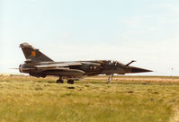 258 @ EGQS - Mirage F.1CT, callsign French Air Force 5722, of EC 1/3 taxying to the active runway at RAF Lossiemouth in the Summer of 1995. - by Peter Nicholson