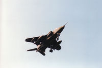 XZ101 @ EGQS - Jaguar GR.1A of 16[Reserve] Squadron on approach to Runway 05 at RAF Lossiemouth in the Summer of 1995. - by Peter Nicholson