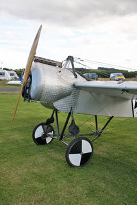G-FOKR @ X5ES - Airdrome Aeroplanes Fokker E-III, Great North Fly-In, Eshott Airfield UK, September 2012. - by Malcolm Clarke