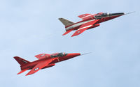 G-RORI @ EGTH - 45. XR538 Gnat pair at Shuttleworth Autumn Air Show, October, 2012