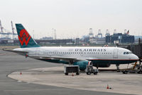 N838AW @ KEWR - Glad to see the America West retrojet out East! - by Daniel L. Berek