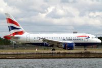 G-EUNA @ EGLC - Airbus A318-112 [4007] (British Airways) London City~G 15/06/2010
