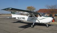 N547ND @ KAXN - Cessna 172S Skyhawk from the University of North Dakota at the fuel pump. - by Kreg Anderson
