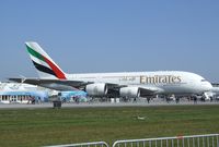 A6-EDC @ EDDB - Airbus A380-861 of Emirates at the ILA 2012, Berlin