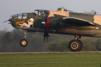 N25YR @ I74 - Dawn departure, RWY 20 at Urbana, Ohio for the B-25 gathering & Doolittle reunion in Dayton. - by Bob Simmermon