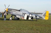 N151HR @ I74 - Dawn in the grass at Urbana, Ohio.  B-25 Gathering and Doolittle Reunion. - by Bob Simmermon