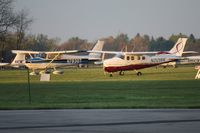 N212WK @ I74 - Dawn in the grass at Urbana, Ohio.  B-25 Gathering and Doolittle Reunion.