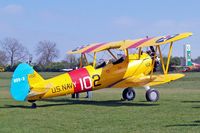 G-AZLE @ EGHP - Boeing Stearman N2S-5 Kaydet [75-8543] Popham~G 05/05/2007 - by Ray Barber