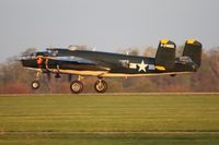 N744CG @ I74 - Departing Urbana for the Dayton B-25 Gathering and Doolittle Reunion. - by Bob Simmermon