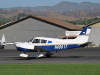 N4961T @ SZP - 1972 Piper PA-28-140, Lycoming O-320-E1A 150 Hp, Hoerner booster wing tips, landing roll Rwy 22 - by Doug Robertson