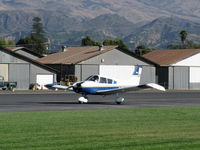 N4961T @ SZP - 1972 Piper PA-28-140, Lycoming O-320-E1A 150 Hp, landing roll Rwy 22 - by Doug Robertson