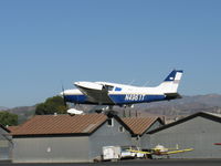 N4961T @ SZP - 1972 Piper PA-28-140, Lycoming O-320-E1A 150 Hp, Hoerner booster wing tips, balked landing-high speed go-around Rwy 22 - by Doug Robertson