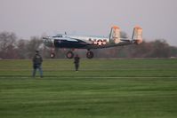 N2825G @ I74 - Dawn departure from Urbana for the Dayton B-25 Gathering and Doolittle Reunion. - by Bob Simmermon