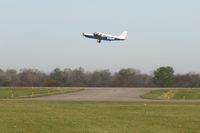 N7622F @ I74 - Departing 20 at Urbana, Ohio - gear in transit. - by Bob Simmermon