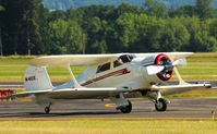 N40E @ KHIO - 1944 BEECH D17S. Beech Staggerwing.  PW R-985 SERIES Horsepower: 450 (Reciprocating).   About to depart RWY 31 Hillsboro, Oregon. - by Gary Rogers