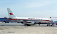 LN-SUP @ ENFB - Boeing 737-205 [19409] (Braathens SAFE) Oslo-Fornebu~LN 18/06/1985. Taken from a slide. - by Ray Barber