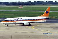 D-AHLS @ EDDL - Boeing 737-4K5 [27074] (Hapag-Lloyd) Dusseldorf~D 31/08/1996. - by Ray Barber