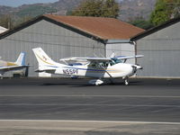 N55PF @ SZP - 1966 Cessna 182K SKYLANE, Continental O-470-S 230 Hp, taxi - by Doug Robertson