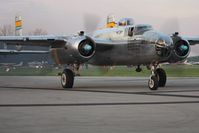 N27493 @ I74 - Departing Urbana, Ohio during the B-25 Gathering and Doolittle Reunion. - by Bob Simmermon