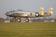 N27493 @ I74 - Departing Urbana, Ohio during the B-25 Gathering and Doolittle Reunion. - by Bob Simmermon