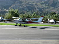 N5443L @ SZP - 1980 Cessna 152, Lycoming O-235 115 Hp, landing roll Rwy 04 - by Doug Robertson