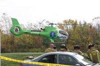 N130HB - Medflight lifting off from open house at the Truro Township Fire Dept - by Ben Belhorn