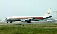 N18706 @ EGLL - Boeing 707-331B [18982] (TWA) Heathrow~G 01/07/1974. Taken from a slide.