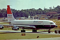G-APFD @ EGKK - Boeing 707-436 [17705] (British Airtours) Gatwick~G 01/07/1974. Taken from a slide.