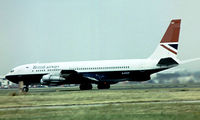 G-ASZF @ EGLL - Boeing 707-336C [18924] (British Airways) Heathrow~G 01/07/1975. Taken from a slide.
