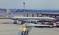 CS-TBF @ EGLL - Boeing 707-382B [20297] (TAP Air Portugal) Heathrow~G 1976. Taken from a slide.