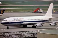 G-APFL @ EGKK - Boeing 707-436 [17713] (British Airtours) Gatwick~G 05/04/1977. Taken from a slide.