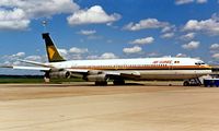 3X-GAZ @ EHAM - Boeing 707-351C [18748] (Air Guinee) Schiphol~PH 11/06/1986. Image taken from a slide.