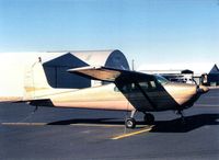 N2158G - Gold & bronze metallic painted 182, tied down at Safford AZ. C1999 - by Lee Mullins