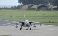 46 24 @ EGQL - jbg32 Tornado loaded with  2x 330gal tanks,1x BOZ-101 chaff/flare pod,1xCerebrus III ECM pod
2x AIM-9L Sidewinder (AR),1x AGM-88 HARM - by Mike stanners
