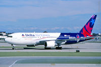 N102DA @ KORD - Feb. 1995 - special colors for the 1996 Olympics.