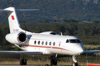 A9C-BHR @ LFKC - Bahrain Royal Flight landing in 18 - by BTT