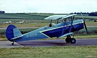 G-AXYW @ EGSU - Stampe SV.4C [163] Duxford~G 28/06/1975 - by Ray Barber